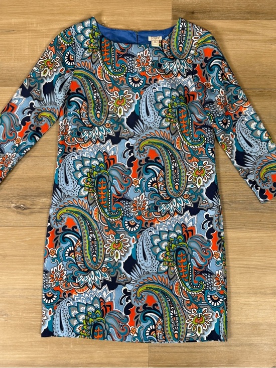J. Crew Factory Dresses & Skirts - J .Crew Factory Blue Orange Jules Moonglow Gallery Shift Dress | Size 00 Petite